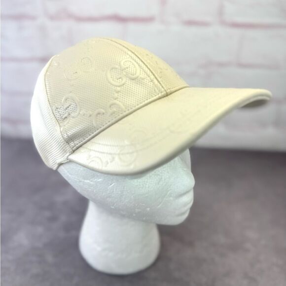 Gucci Embossed Mesh Gg Cream Cap Hat Medium main image 10